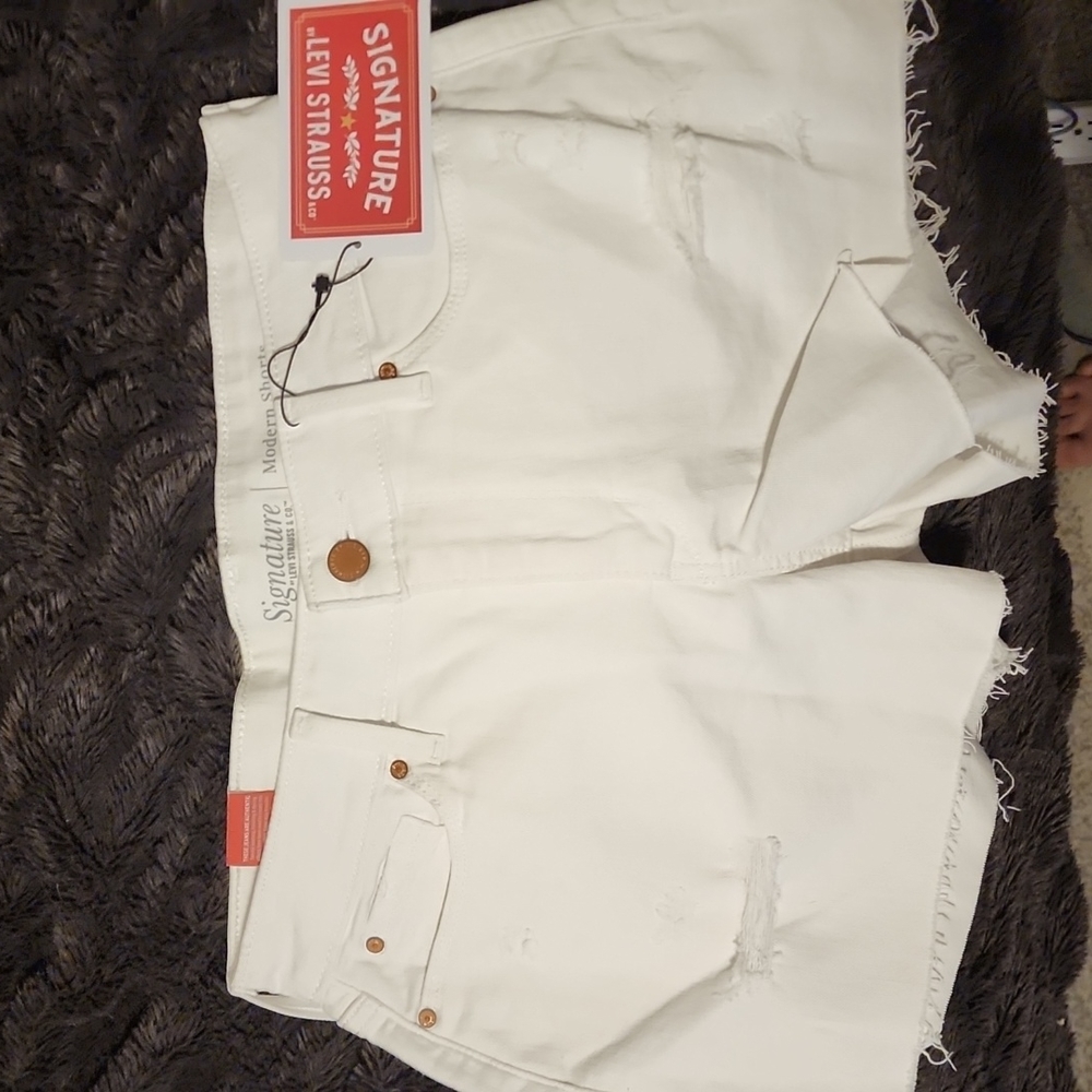 Levi Strauss White Shorts-Signature Sz 6